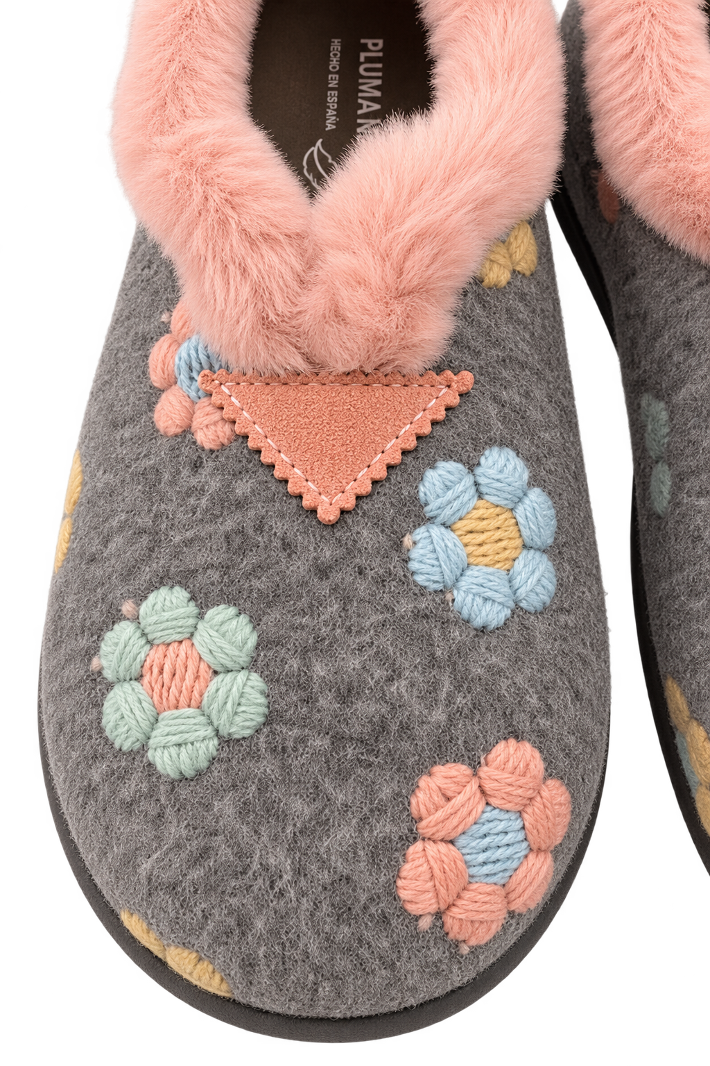ZAPATILLAS PLUMAFLEX GRIS FLORES
