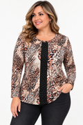 CAMISETA PRINT CON DETALLE NEGRO Y STRASS