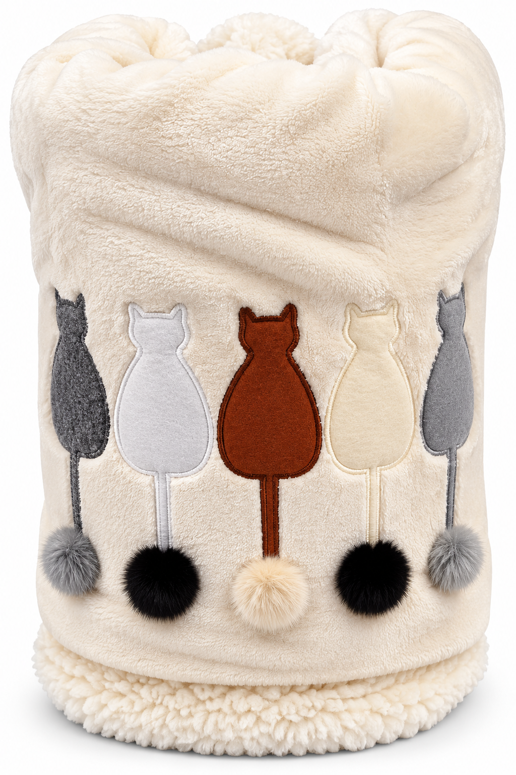 CESTA GATITOS CON MANTA DE SOFÁ