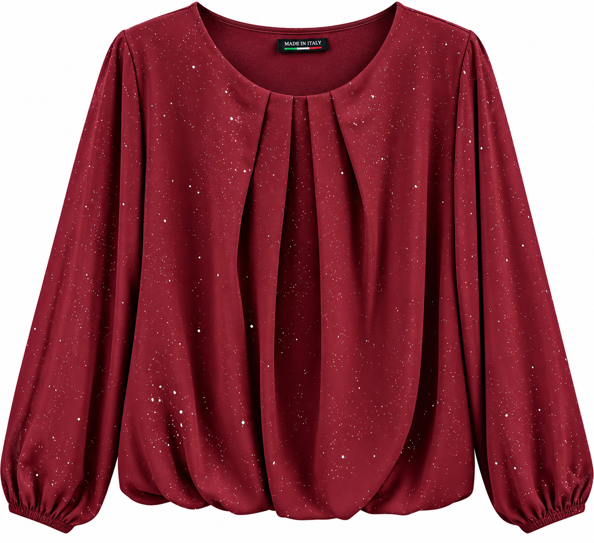 BLUSA BRILLO GRANATE