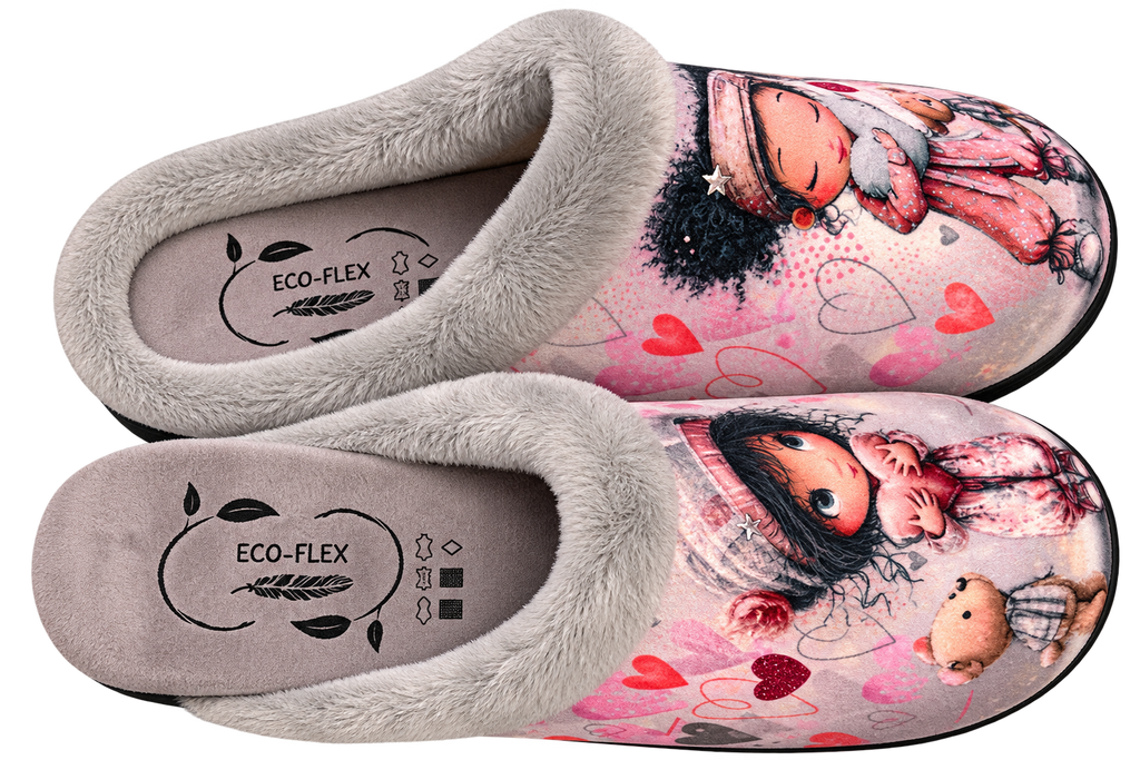 PANTUFLA ECOFLEX NIÑA CORAZÓN