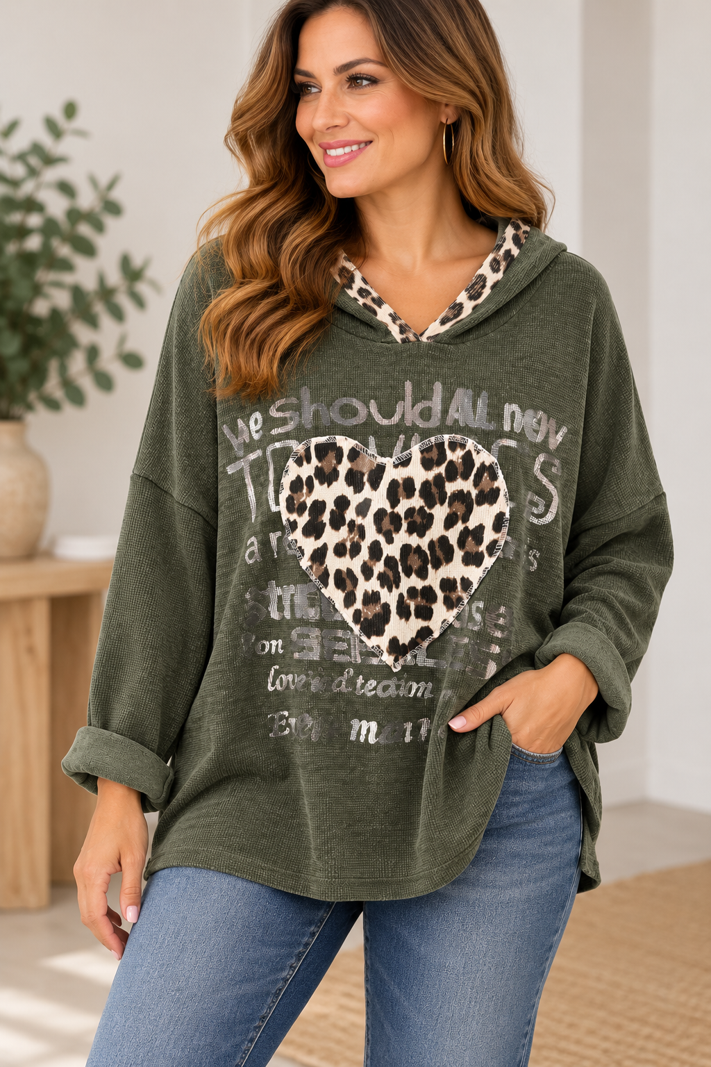 SUDADERA CORAZÓN PRINT