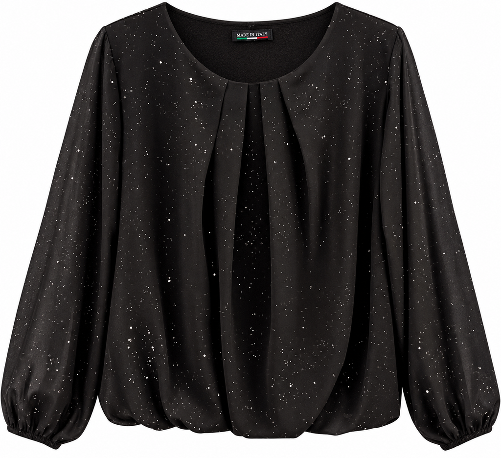 BLUSA BRILLO NEGRO