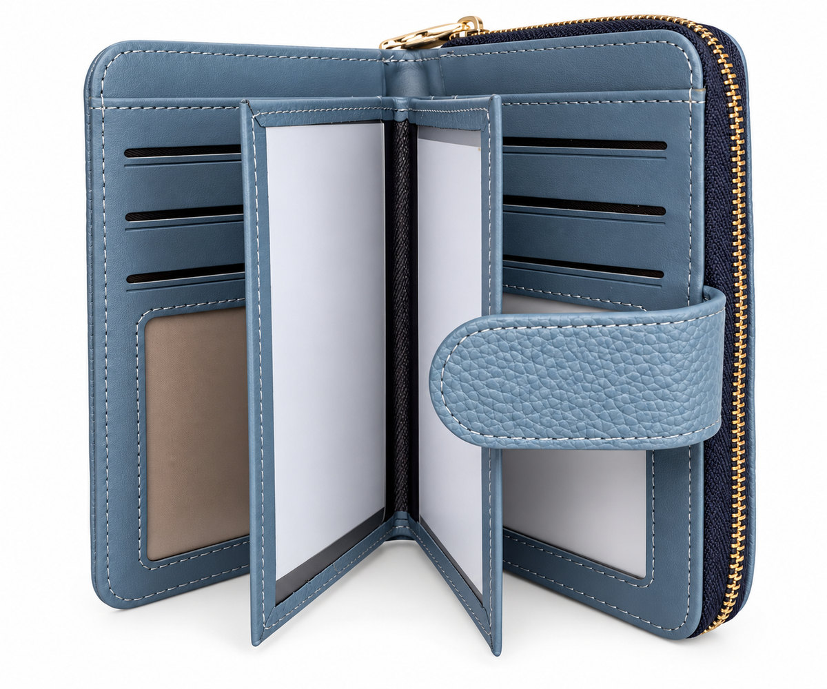 SET CARTERA Y MONEDERO AZUL