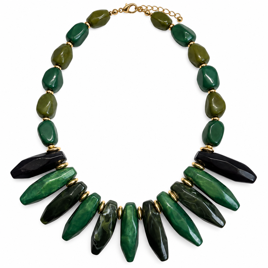 COLLAR PIEDRAS VERDES