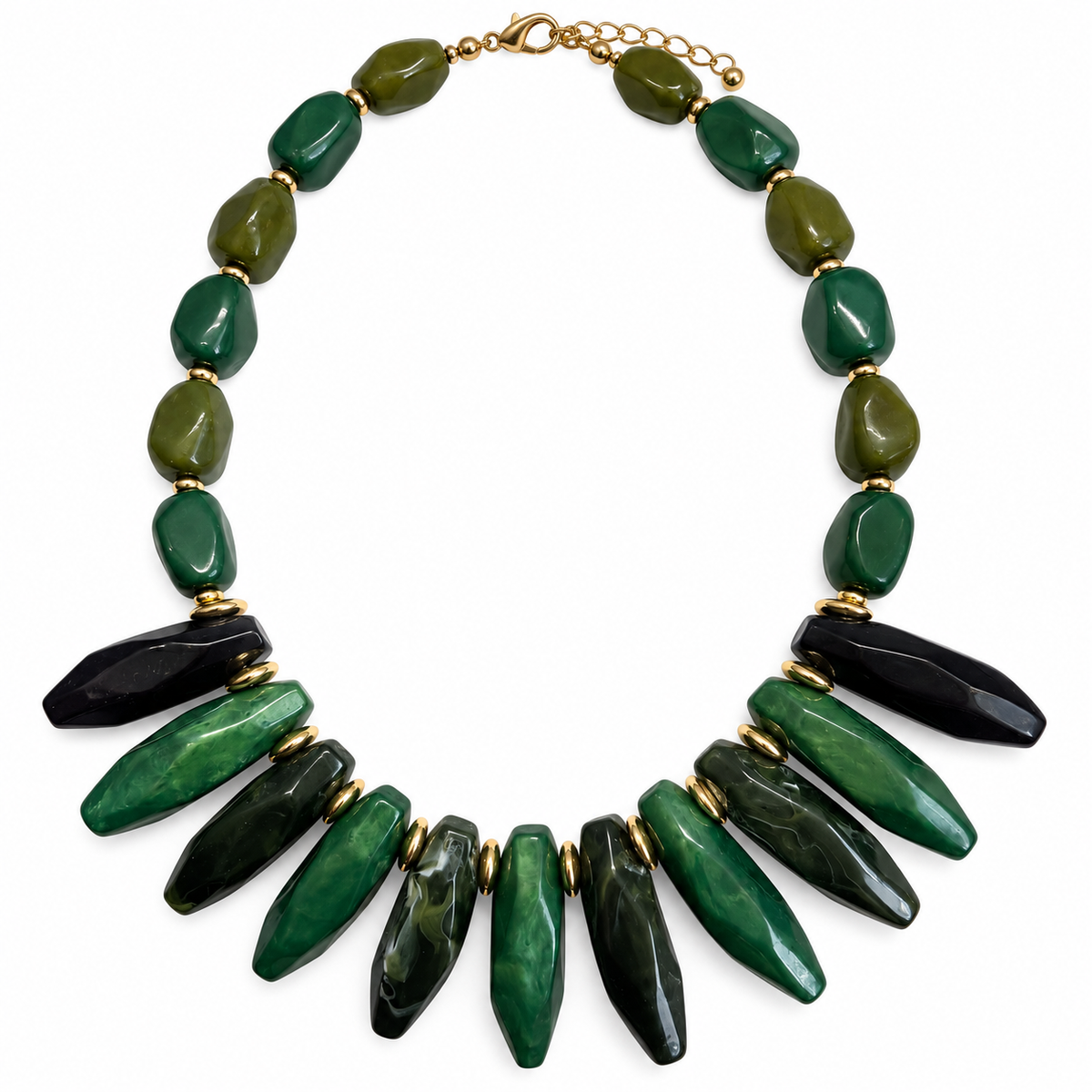 COLLAR PIEDRAS VERDES